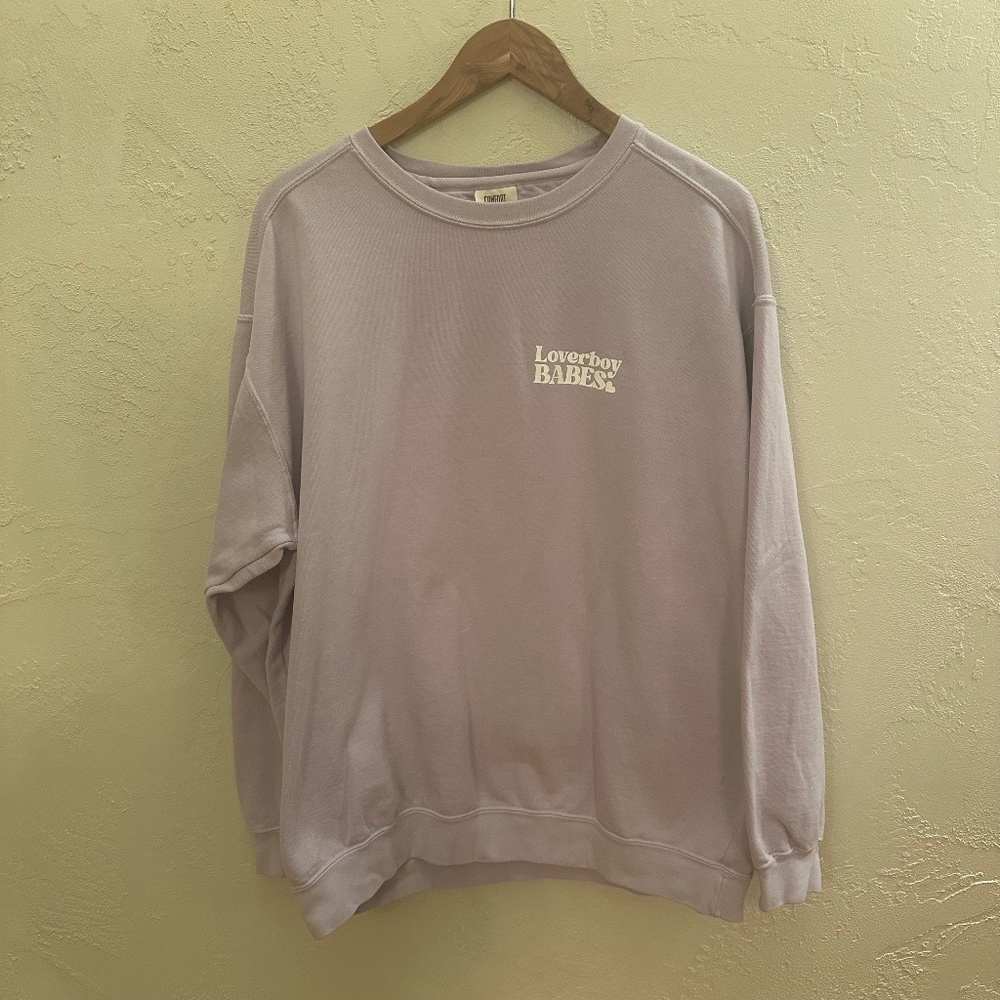 Comfort Colors Loverboy Babes Sweatshirt XL Best Day Ever Graphic Crewneck